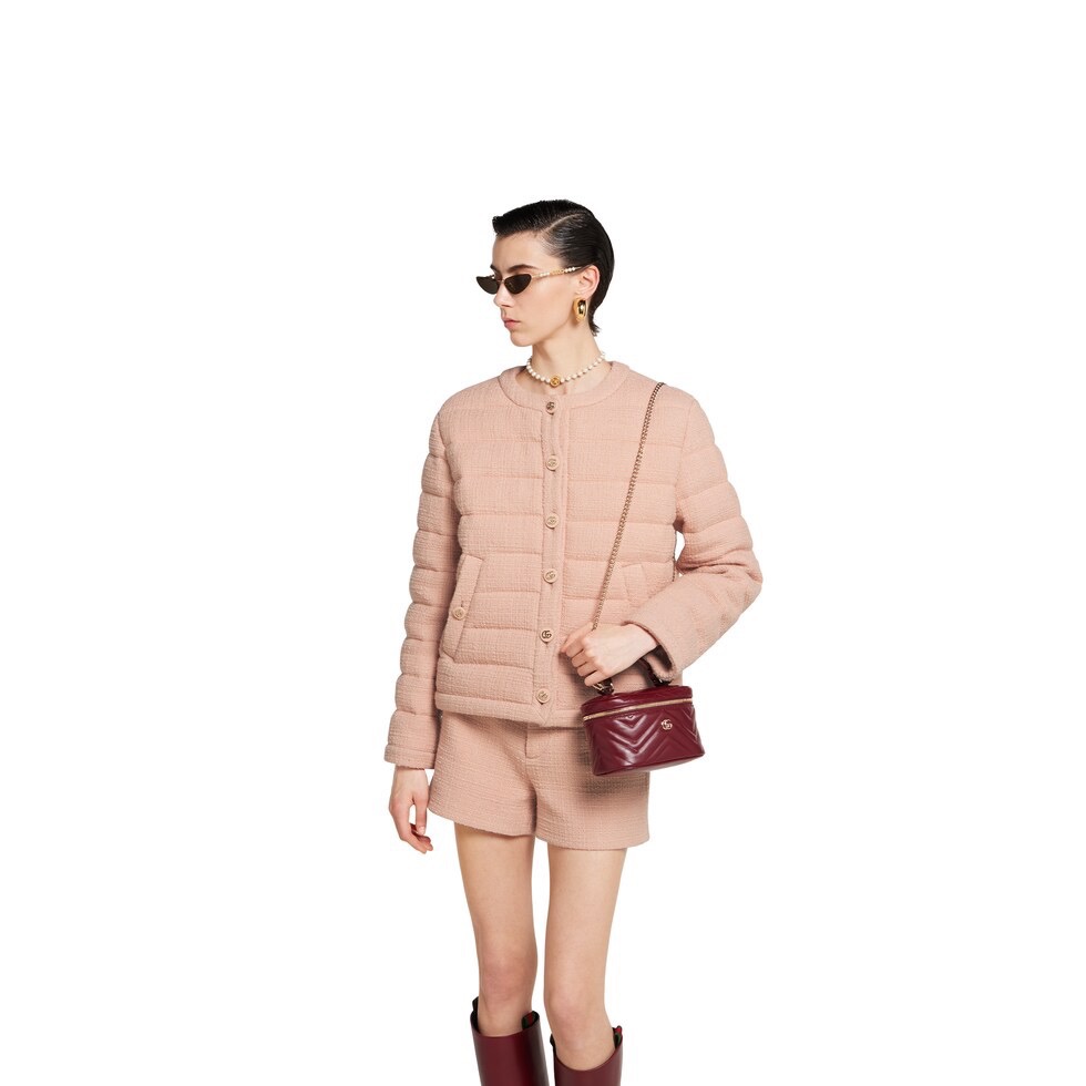 Gucci 구찌 GG 마몽 미니 박스백 레더 버건디 골드 2