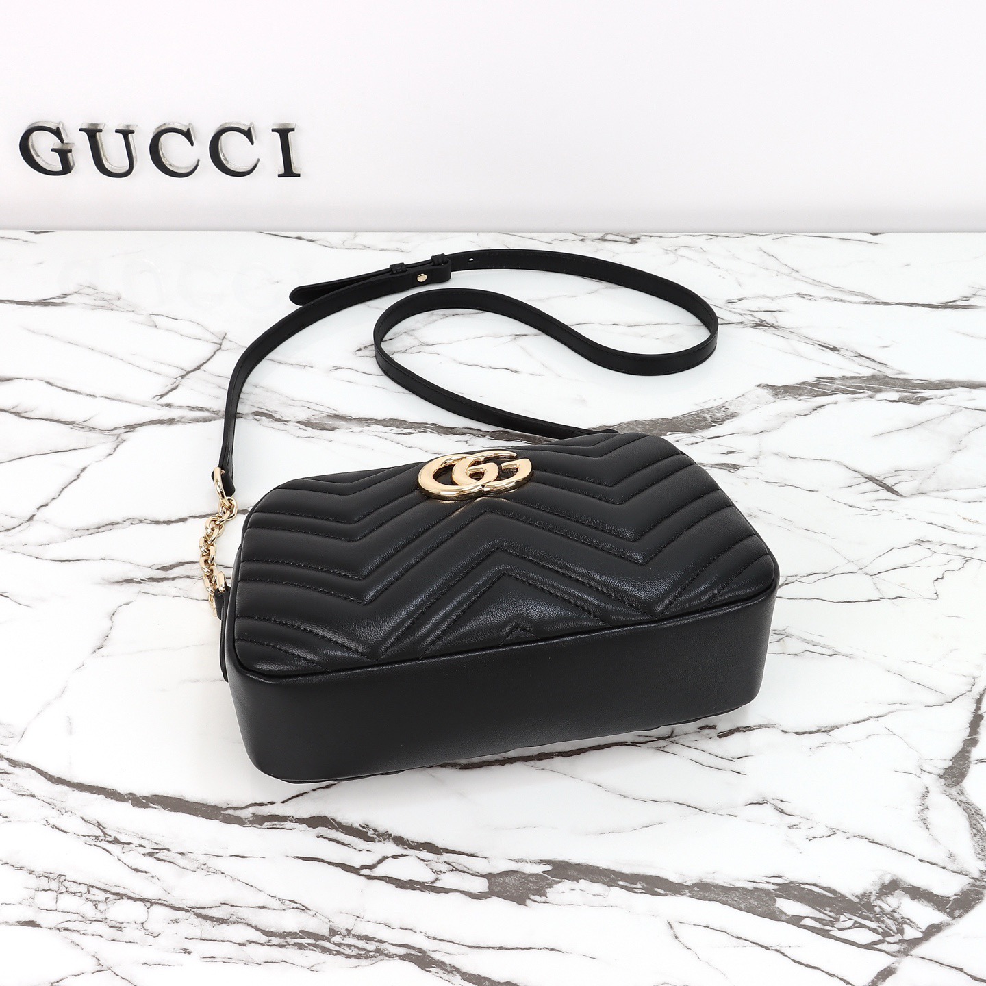 Gucci 구찌 GG 마몬트 카메라백 스몰 레더 화이트 골드 하드웨어 855273 8