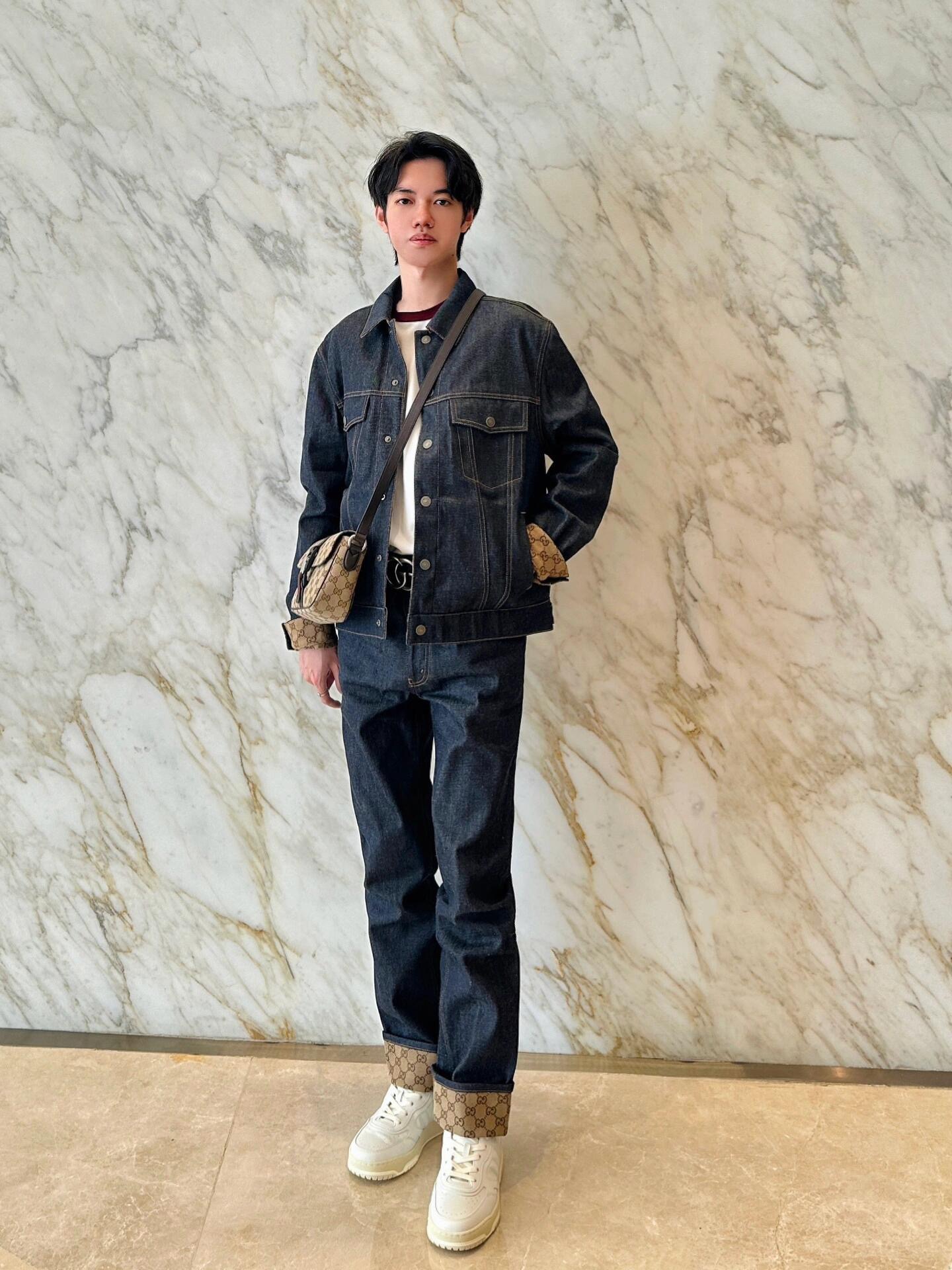 Gucci 구찌 GG 수프림 캔버스 버클 크로스백 베이지 브라운 7