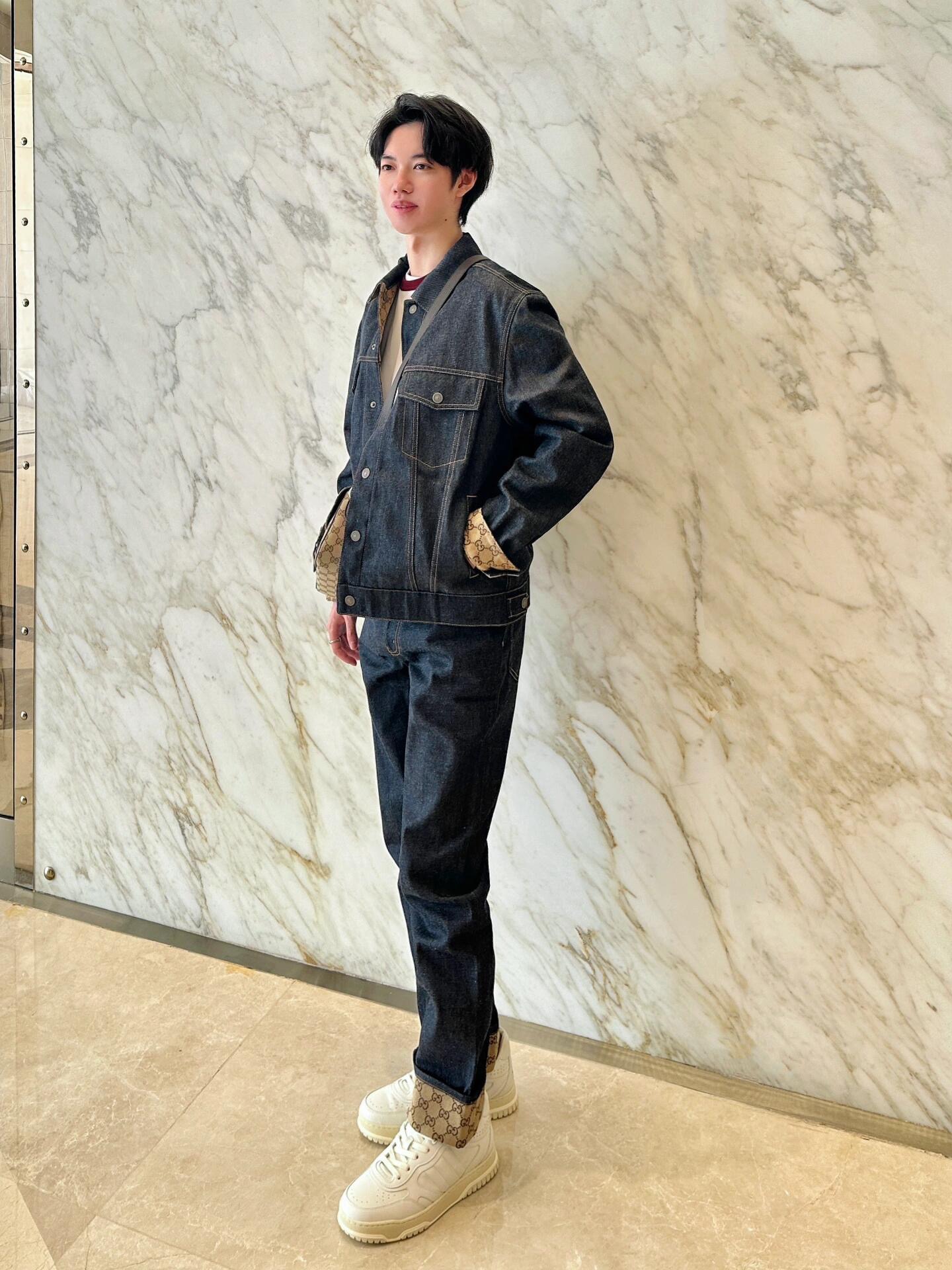 Gucci 구찌 GG 수프림 캔버스 버클 크로스백 베이지 브라운 9