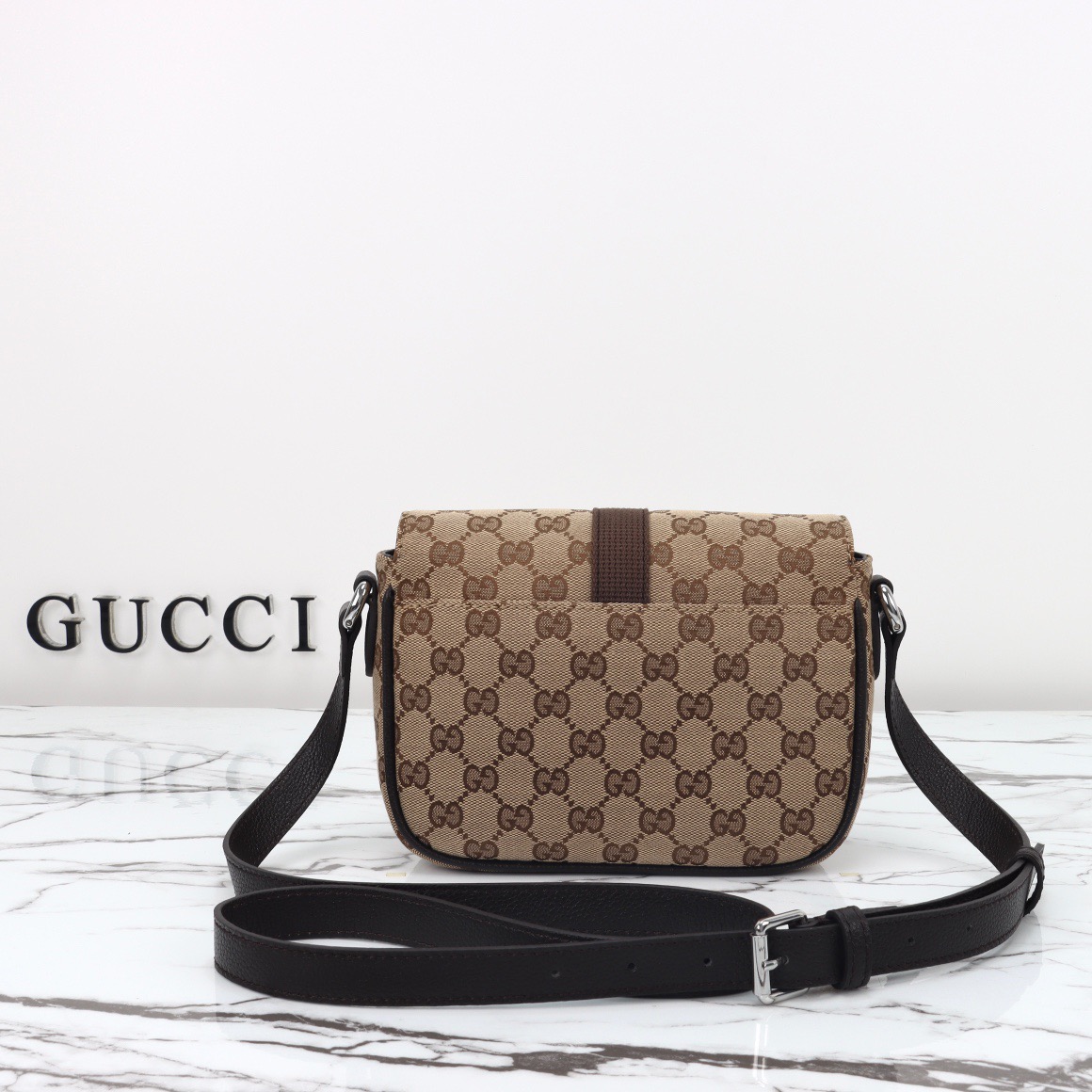 Gucci 구찌 GG 수프림 캔버스 버클 크로스백 베이지 브라운 12