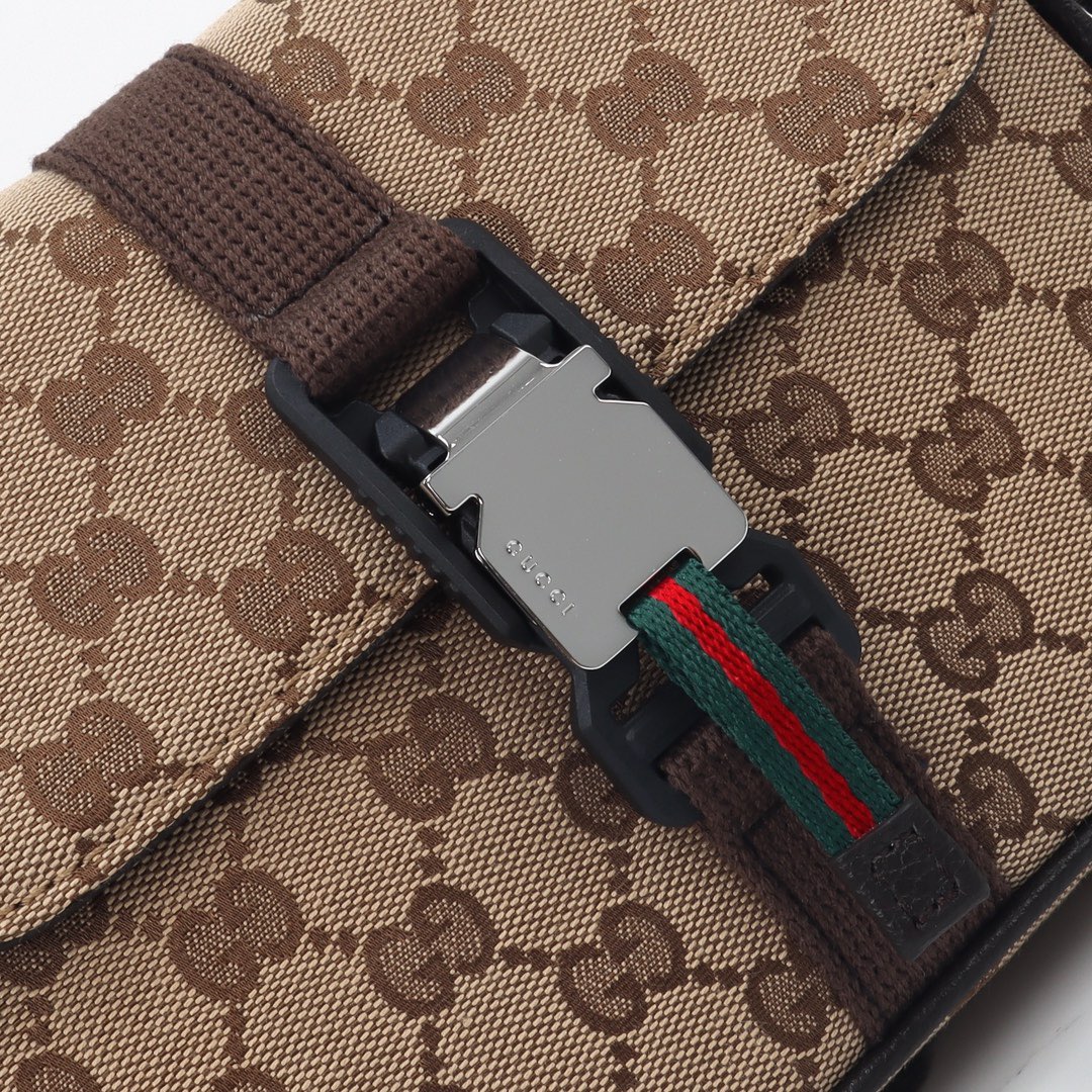 Gucci 구찌 GG 수프림 캔버스 버클 크로스백 베이지 브라운 13