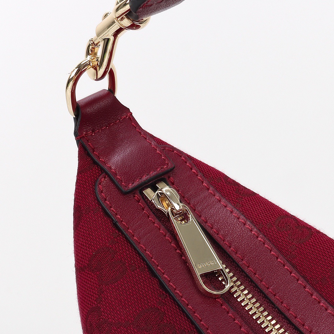 Gucci 구찌 795168 GG 자카드 미니 숄더백 레드 캔버스 레더 트리밍 5