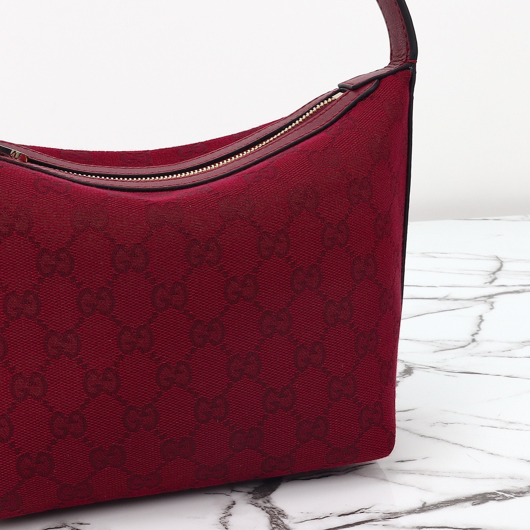 Gucci 구찌 795168 GG 자카드 미니 숄더백 레드 캔버스 레더 트리밍 8