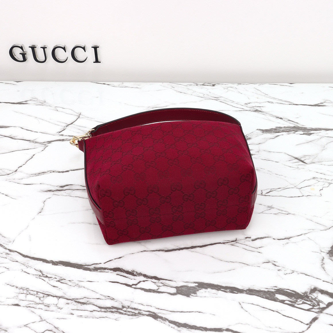 Gucci 구찌 795168 GG 자카드 미니 숄더백 레드 캔버스 레더 트리밍 9