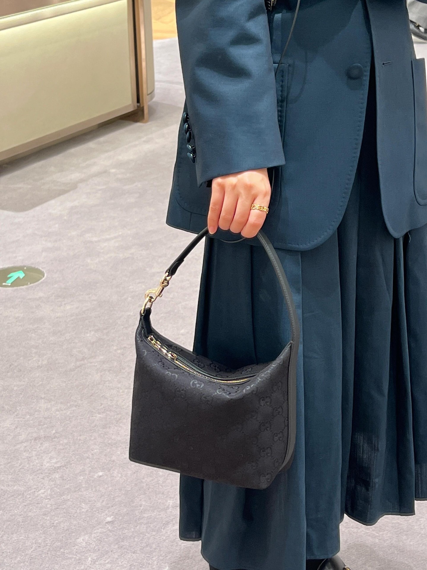 Gucci 구찌 795168 GG 자카드 미니 숄더백 레드 캔버스 레더 트리밍 1