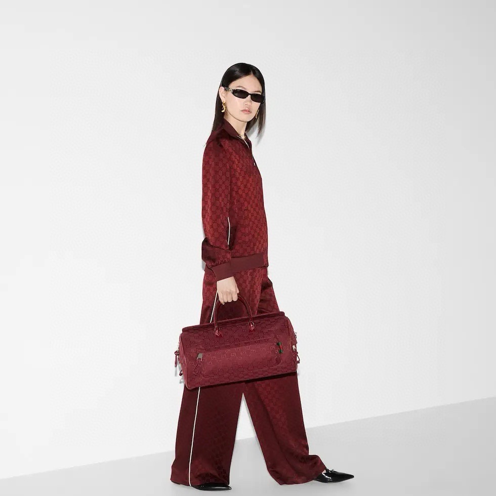 Gucci 구찌 GG 수프림 캔버스 보스턴백 버건디 800185 3