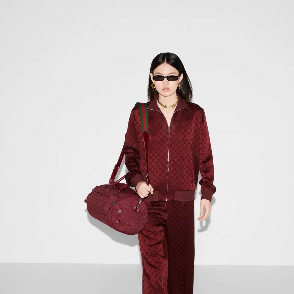 Gucci 구찌 GG 수프림 캔버스 보스턴백 버건디 800185 4