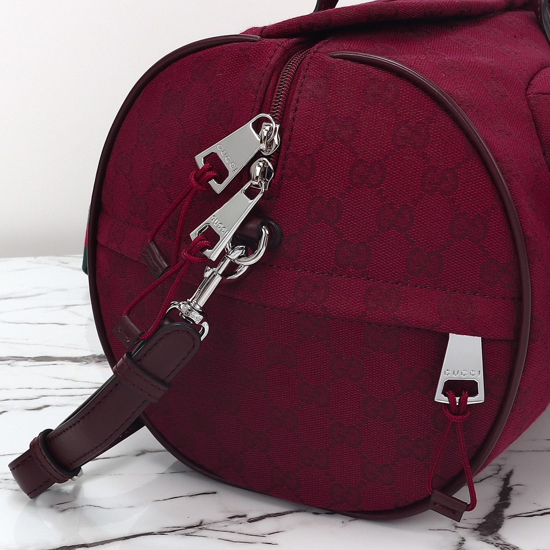 Gucci 구찌 GG 수프림 캔버스 보스턴백 버건디 800185 10