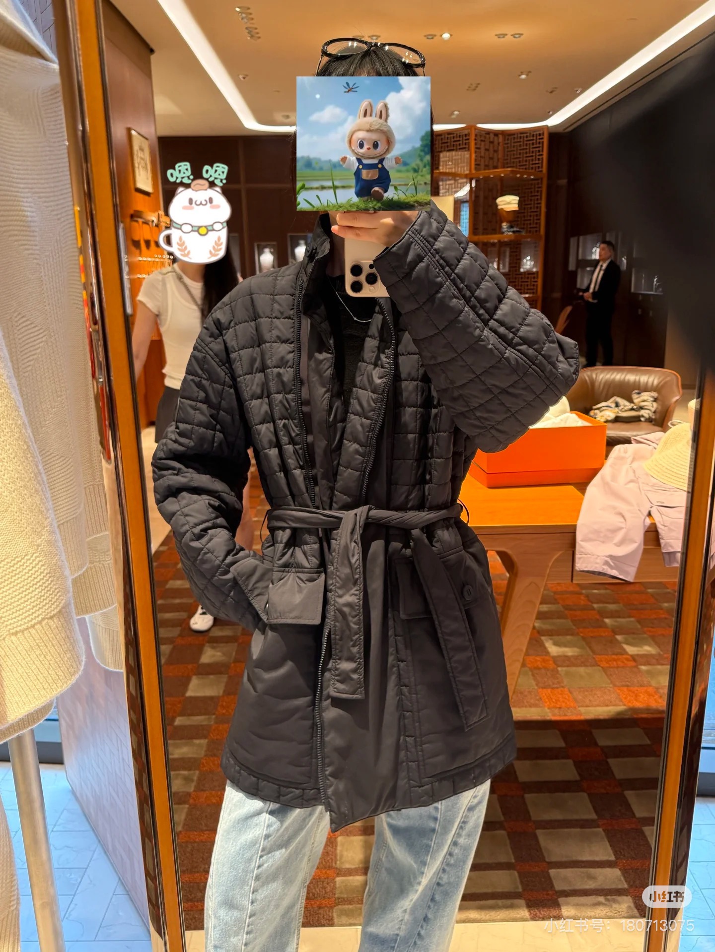 Hermes 에르메스 퀼팅 벨티드 패딩 코트 7