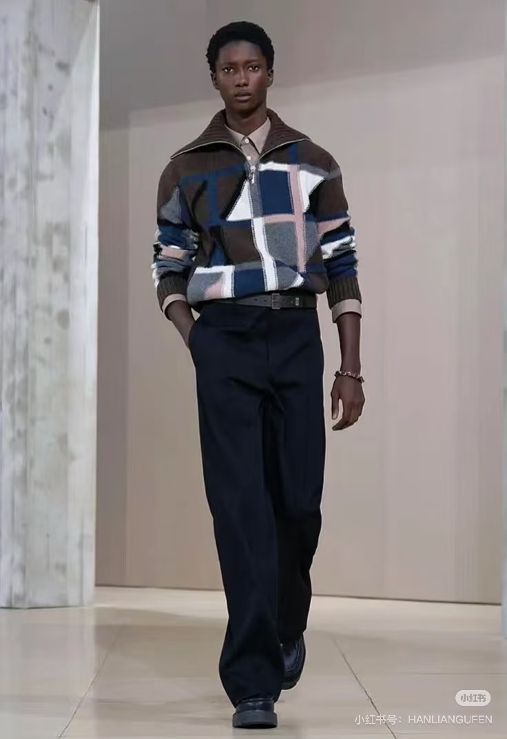 Hermes 에르메스 2025 FW 남성 하프집업 패턴 니트 풀오버 1