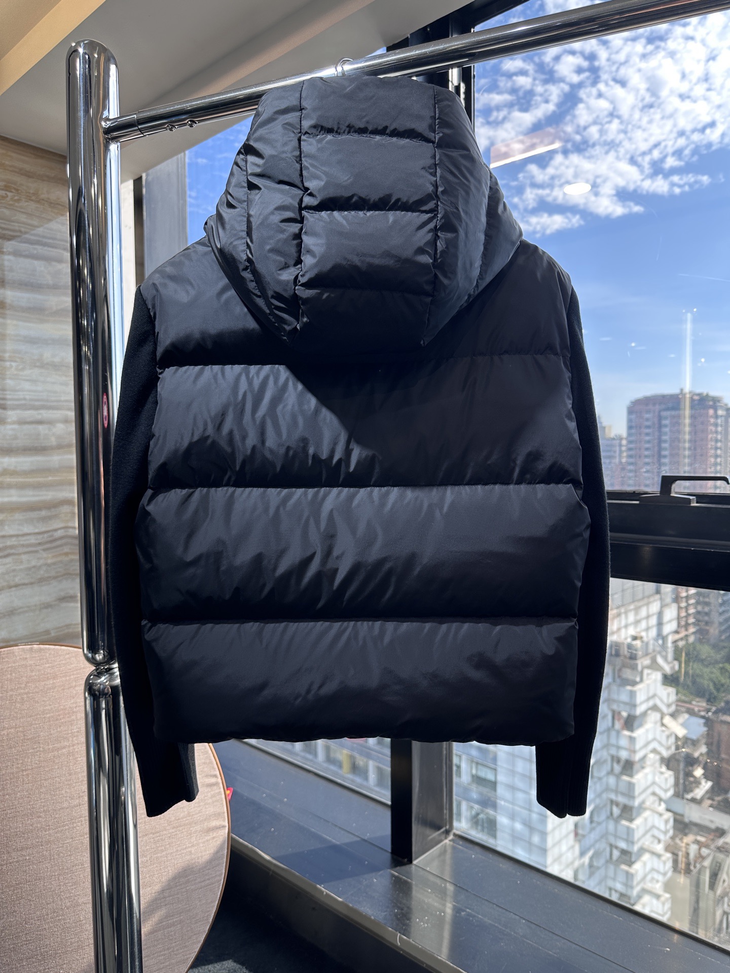 Canada Goose 캐나다구스 HyBridge 니트 패널 다운 후드 집업 6507WT 6