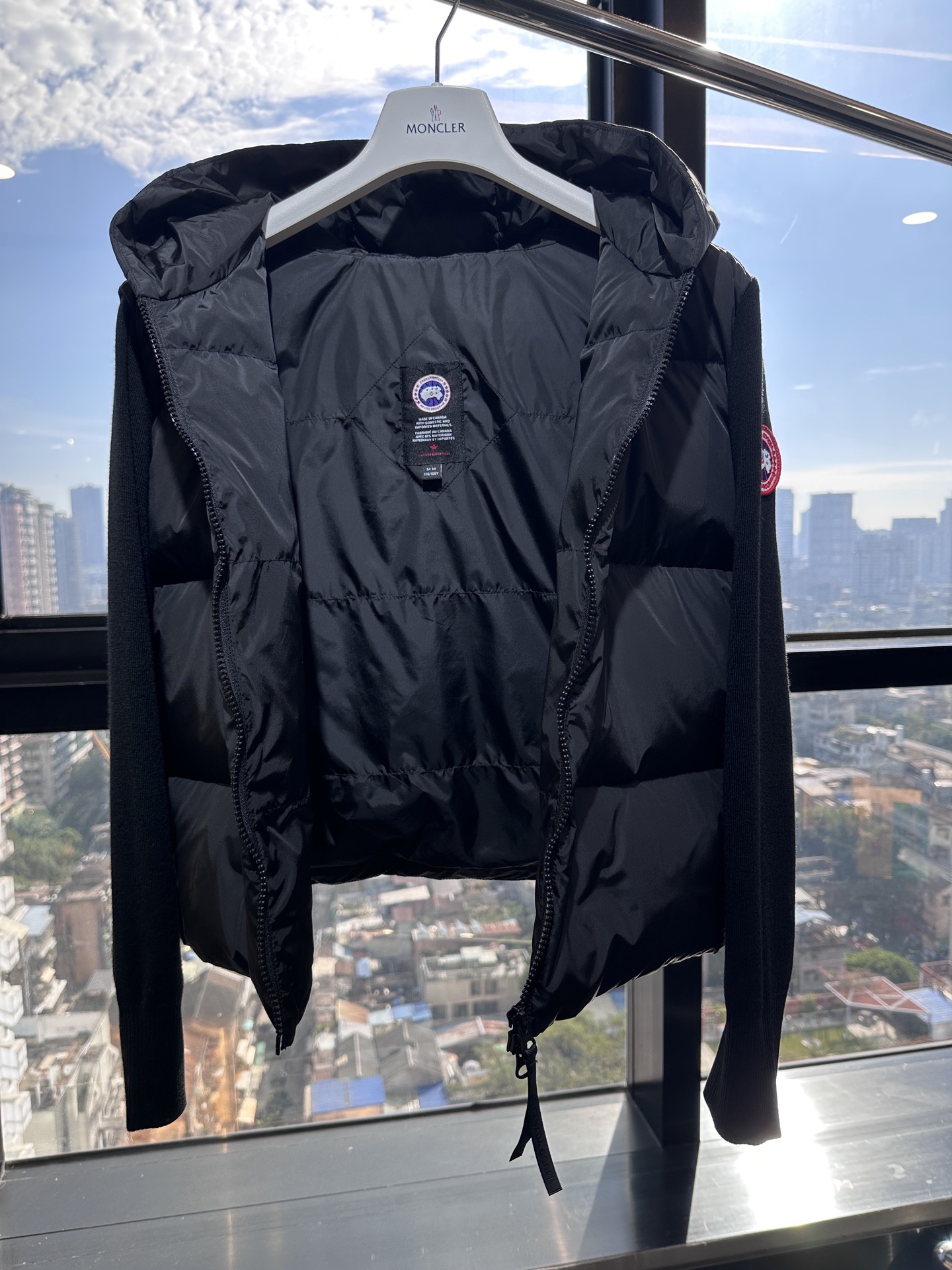Canada Goose 캐나다구스 HyBridge 니트 패널 다운 후드 집업 6507WT 8