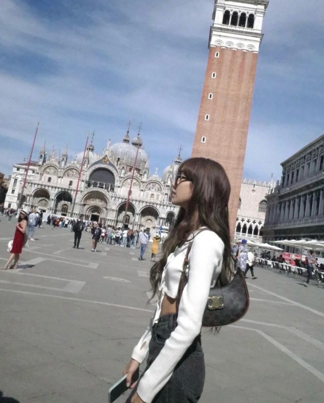 Celine 셀린느 AVA 아바 트리오페 캔버스 숄더백 브라운 골드 하드웨어 3