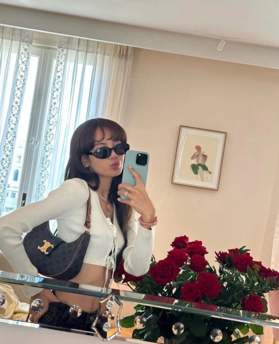 Celine 셀린느 AVA 아바 트리오페 캔버스 숄더백 브라운 골드 하드웨어 4