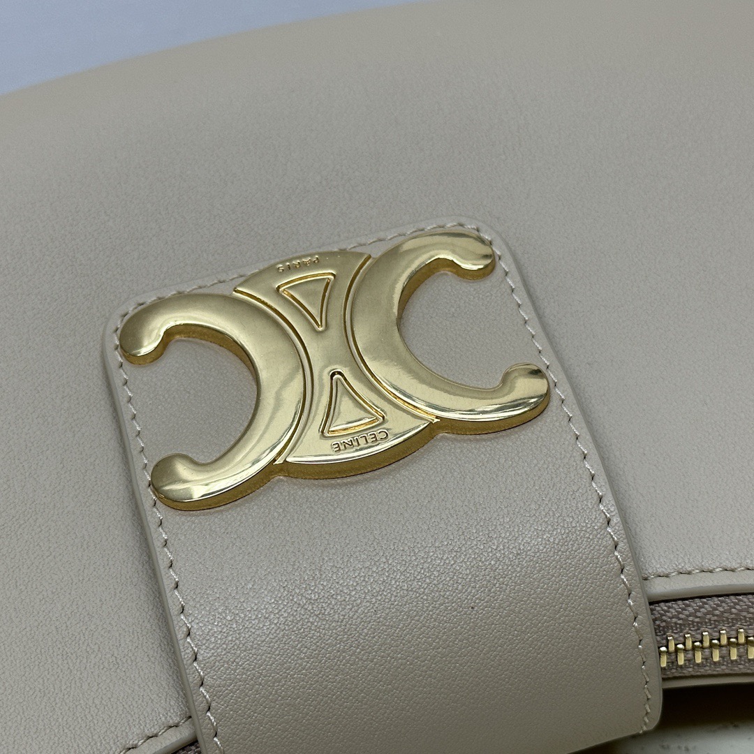 Celine 셀린느 AVA 아바 트리오페 캔버스 숄더백 브라운 골드 하드웨어 3