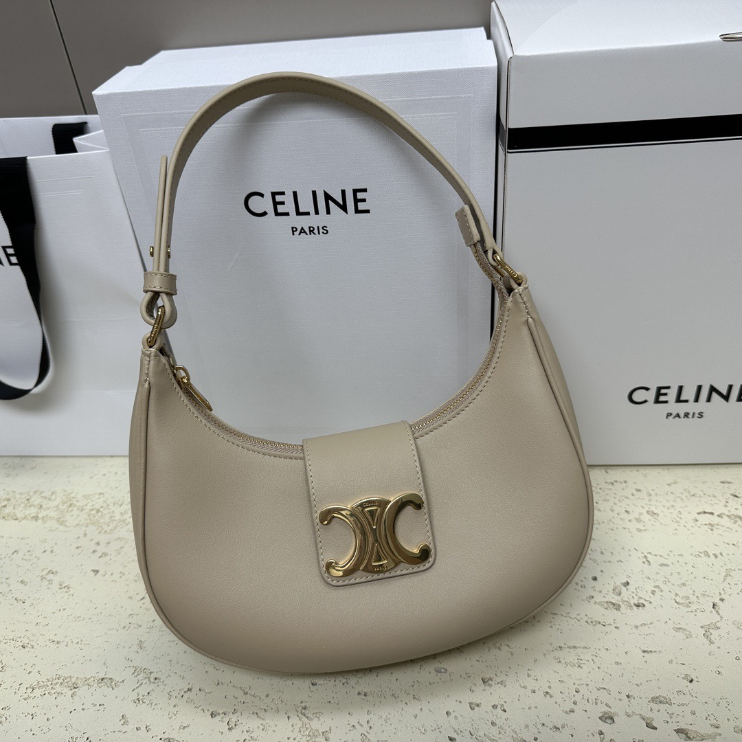 Celine 셀린느 AVA 아바 트리오페 캔버스 숄더백 브라운 골드 하드웨어 10