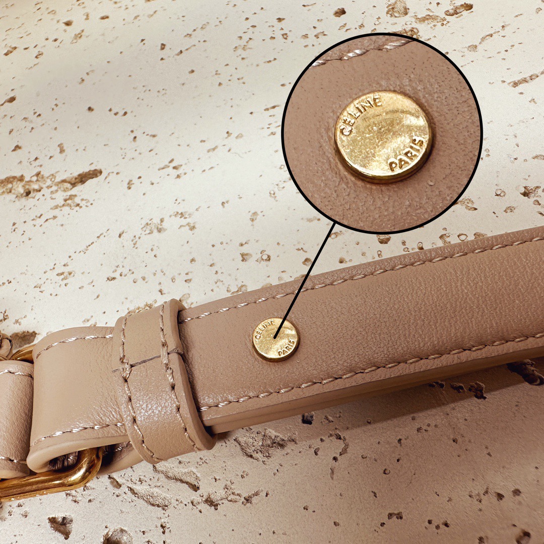 Celine 셀린느 AVA 아바 트리오페 캔버스 숄더백 브라운 골드 하드웨어 12