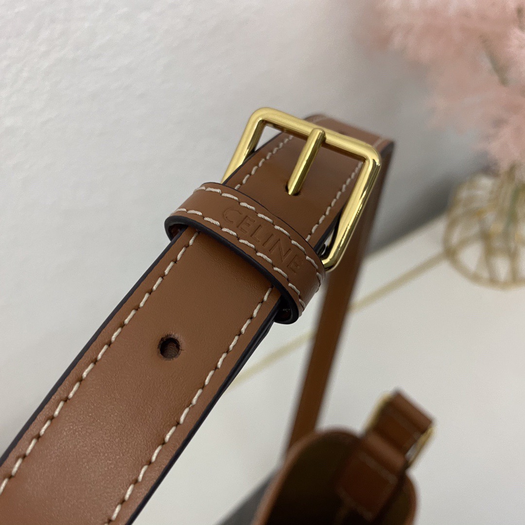 Celine 셀린느 트리오페 캔버스 미니 버킷백 코팅 캔버스 카프스킨 브라운 16