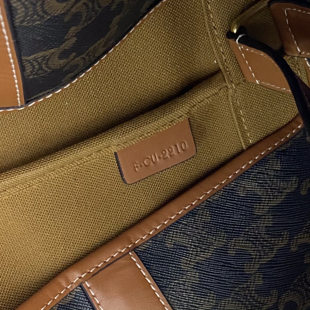 Celine 셀린느 트리오페 캔버스 미니 버킷백 코팅 캔버스 카프스킨 브라운 18