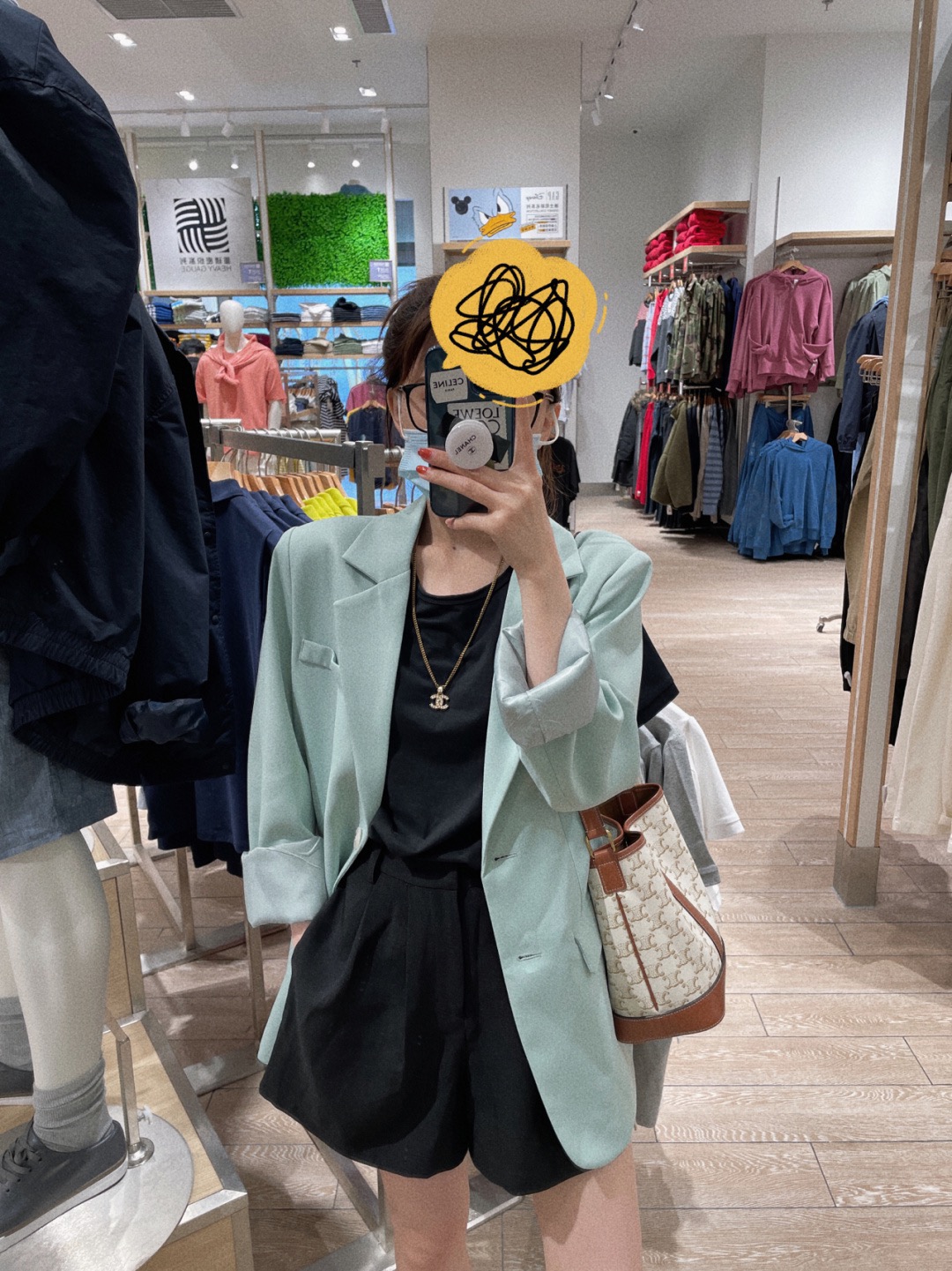 Celine 셀린느 트리오페 캔버스 미니 버킷백 코팅 캔버스 카프스킨 브라운 6