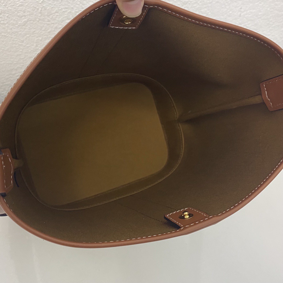 Celine 셀린느 트리오페 캔버스 미니 버킷백 코팅 캔버스 카프스킨 브라운 17