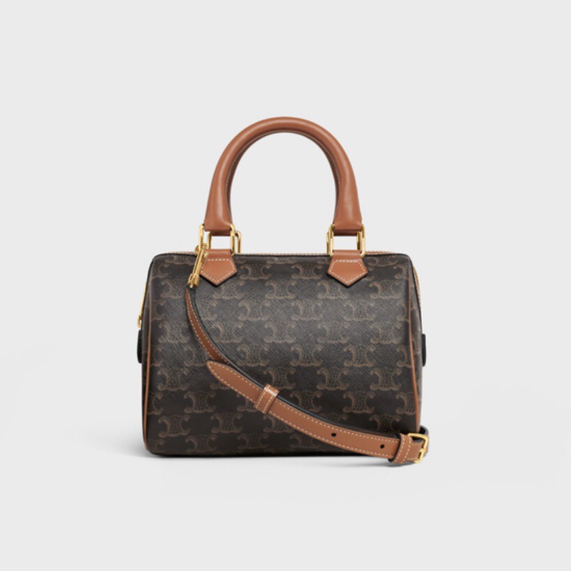 Celine 셀린느 트리오페 캔버스 미니 보스턴백 브라운 탑핸들 6