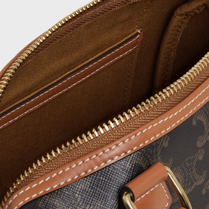 Celine 셀린느 트리오페 캔버스 미니 보스턴백 브라운 탑핸들 7