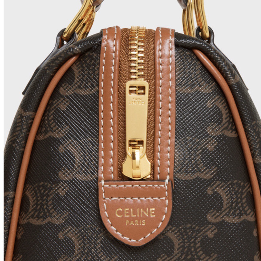 Celine 셀린느 트리오페 캔버스 미니 보스턴백 브라운 탑핸들 8