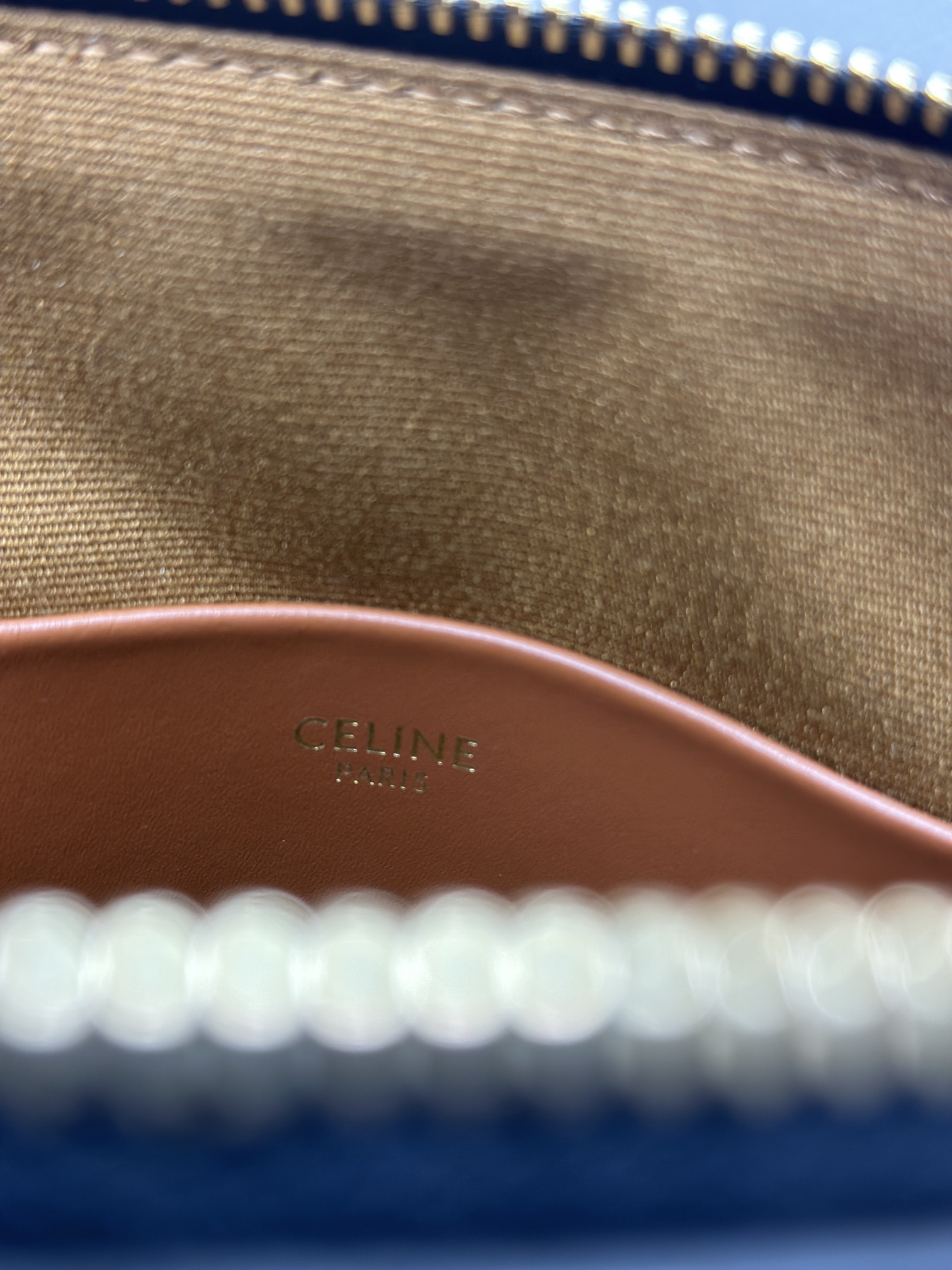 Celine 셀린느 Teen Honorine 트리오프 코팅 캔버스 토트백 브라운 20