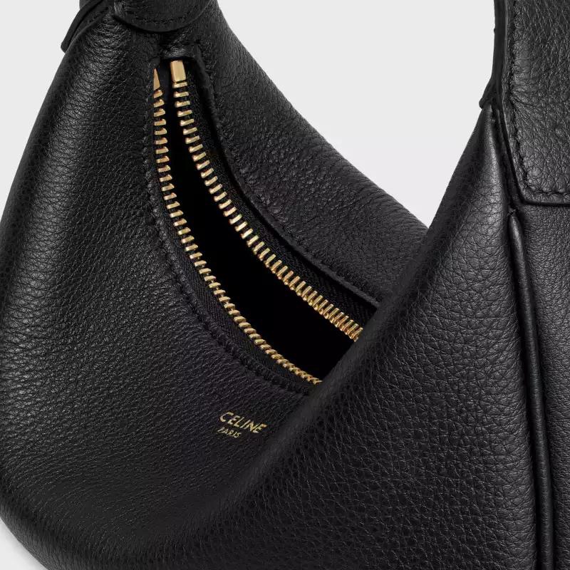 Celine 셀린느 루루 스몰 하프문 호보백 그레인드 카프스킨 파우더 핑크 골드 하드웨어 4