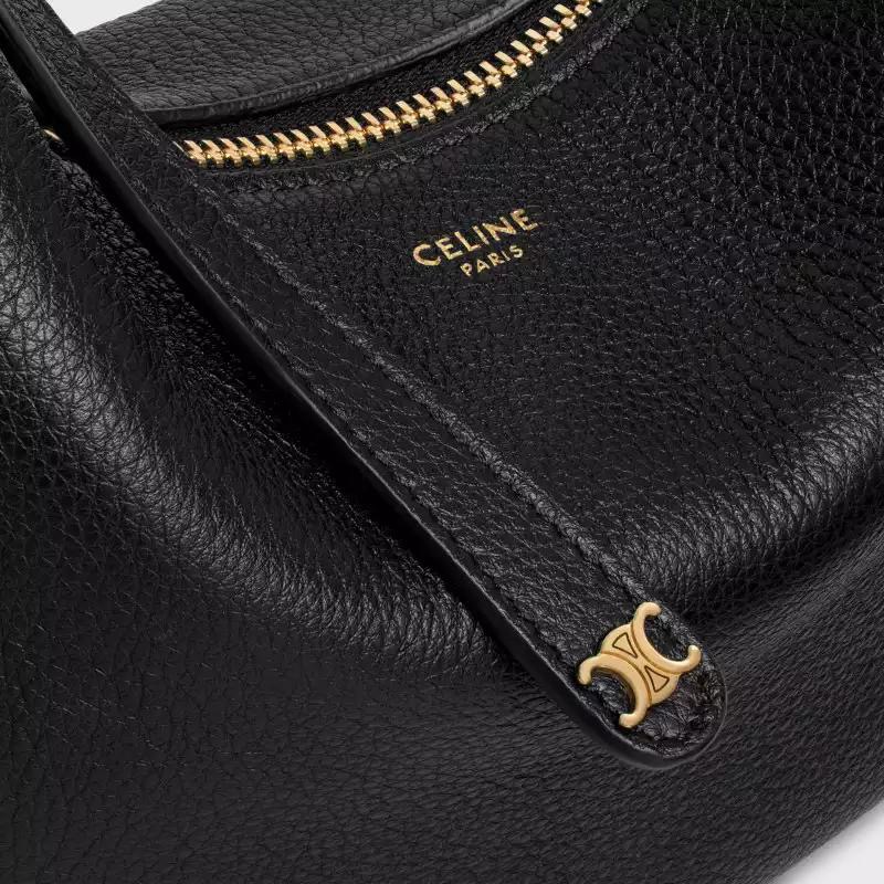 Celine 셀린느 루루 스몰 하프문 호보백 그레인드 카프스킨 파우더 핑크 골드 하드웨어 5