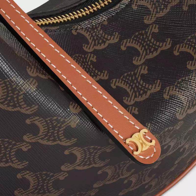 Celine 셀린느 루루 스몰 하프문 호보백 그레인드 카프스킨 파우더 핑크 골드 하드웨어 5