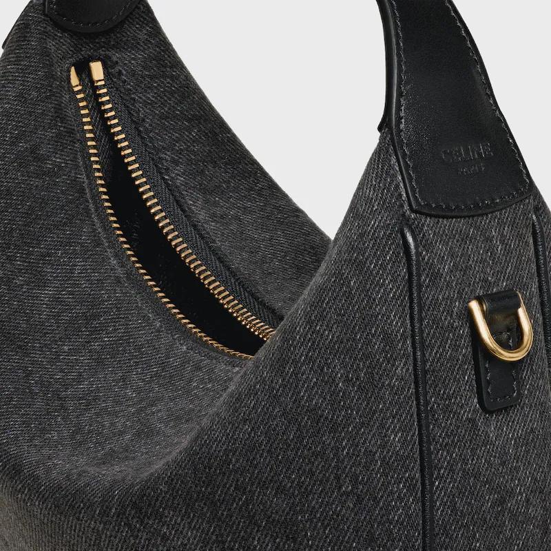 Celine 셀린느 루루 스몰 하프문 호보백 그레인드 카프스킨 파우더 핑크 골드 하드웨어 4