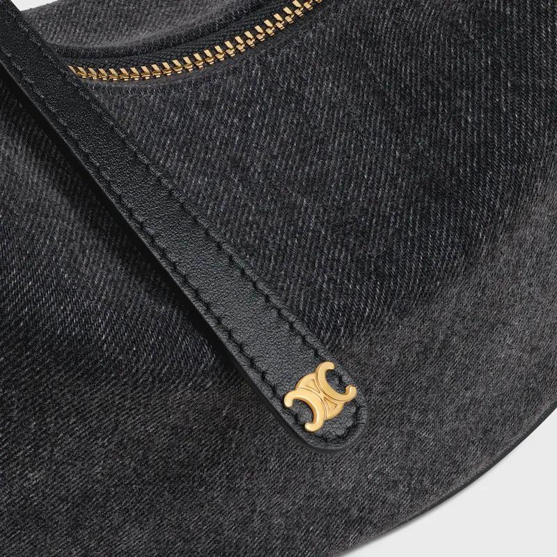 Celine 셀린느 루루 스몰 하프문 호보백 그레인드 카프스킨 파우더 핑크 골드 하드웨어 5