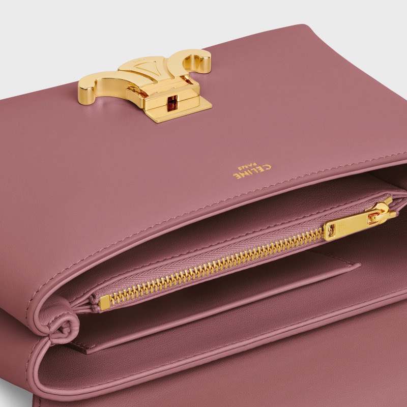 Celine 셀린느 Nino 트리오므프 탑핸들백 스무스 카프스킨 로즈 핑크 골드 하드웨어 4