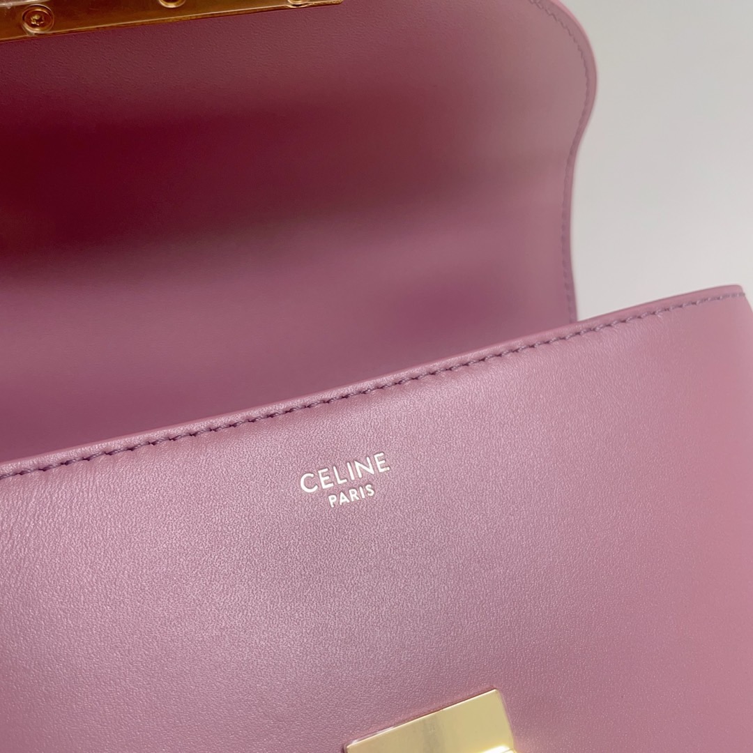 Celine 셀린느 Nino 트리오므프 탑핸들백 스무스 카프스킨 로즈 핑크 골드 하드웨어 5