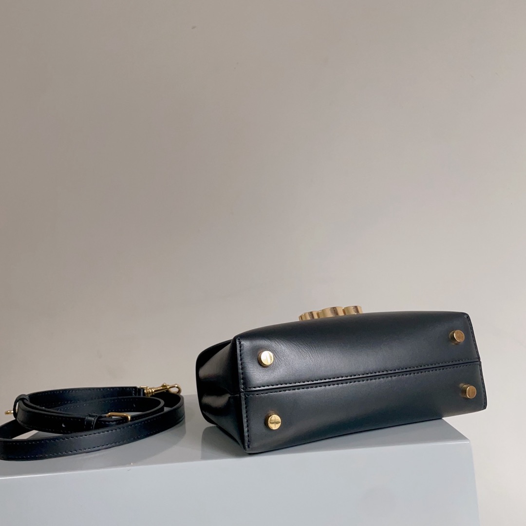 Celine 셀린느 Nino 트리오므프 탑핸들백 스무스 카프스킨 로즈 핑크 골드 하드웨어 13