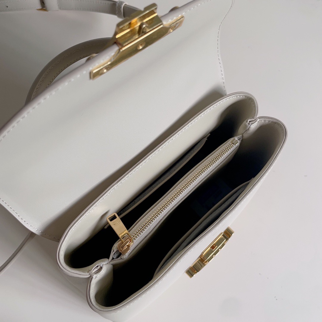 Celine 셀린느 Nino 트리오므프 탑핸들백 스무스 카프스킨 로즈 핑크 골드 하드웨어 10