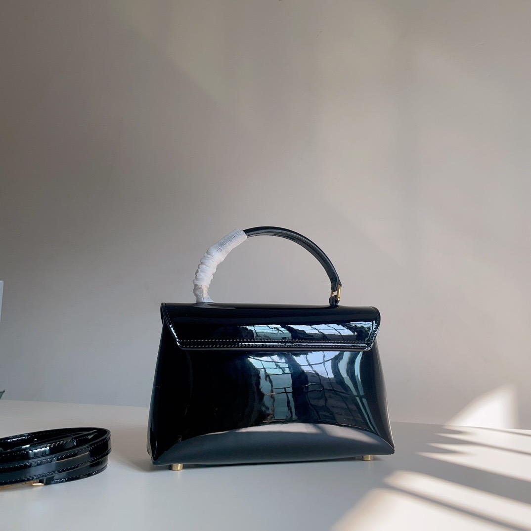 Celine 셀린느 TEEN NINO 탑핸들백 페이턴트 레더 블랙 골드 2