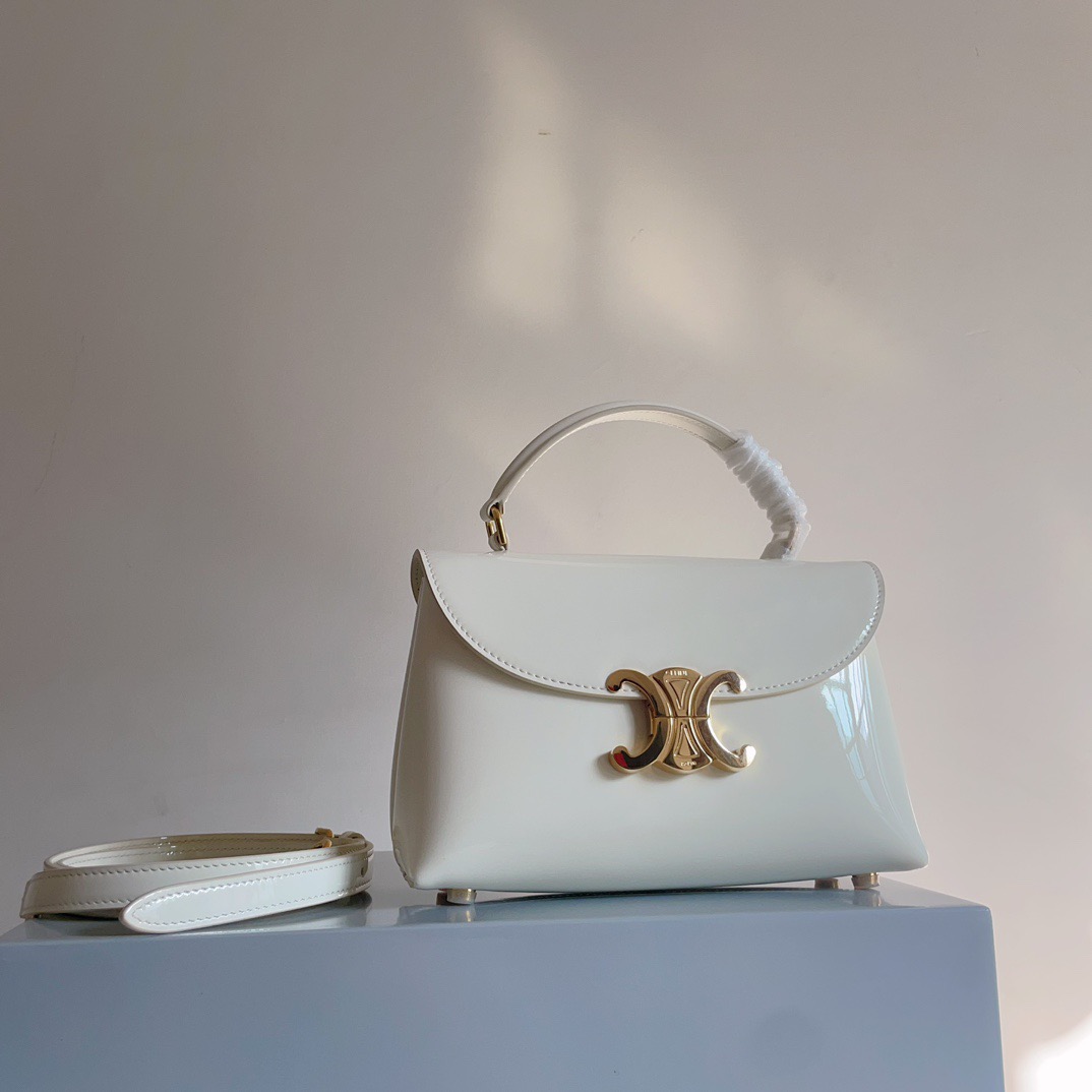 Celine 셀린느 TEEN NINO 탑핸들백 페이턴트 레더 블랙 골드 1