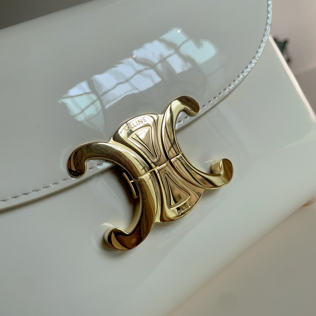 Celine 셀린느 TEEN NINO 탑핸들백 페이턴트 레더 블랙 골드 4