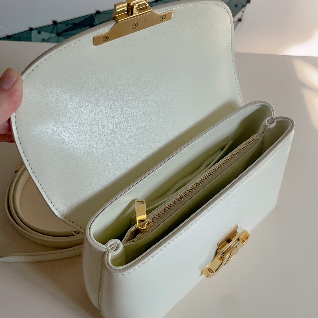 Celine 셀린느 TEEN NINO 탑핸들백 페이턴트 레더 블랙 골드 5