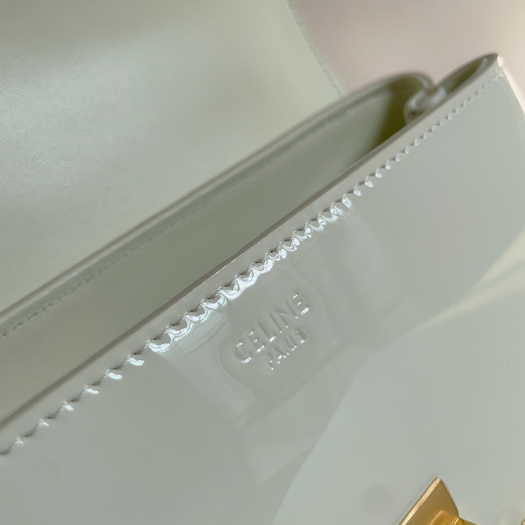 Celine 셀린느 TEEN NINO 탑핸들백 페이턴트 레더 블랙 골드 6