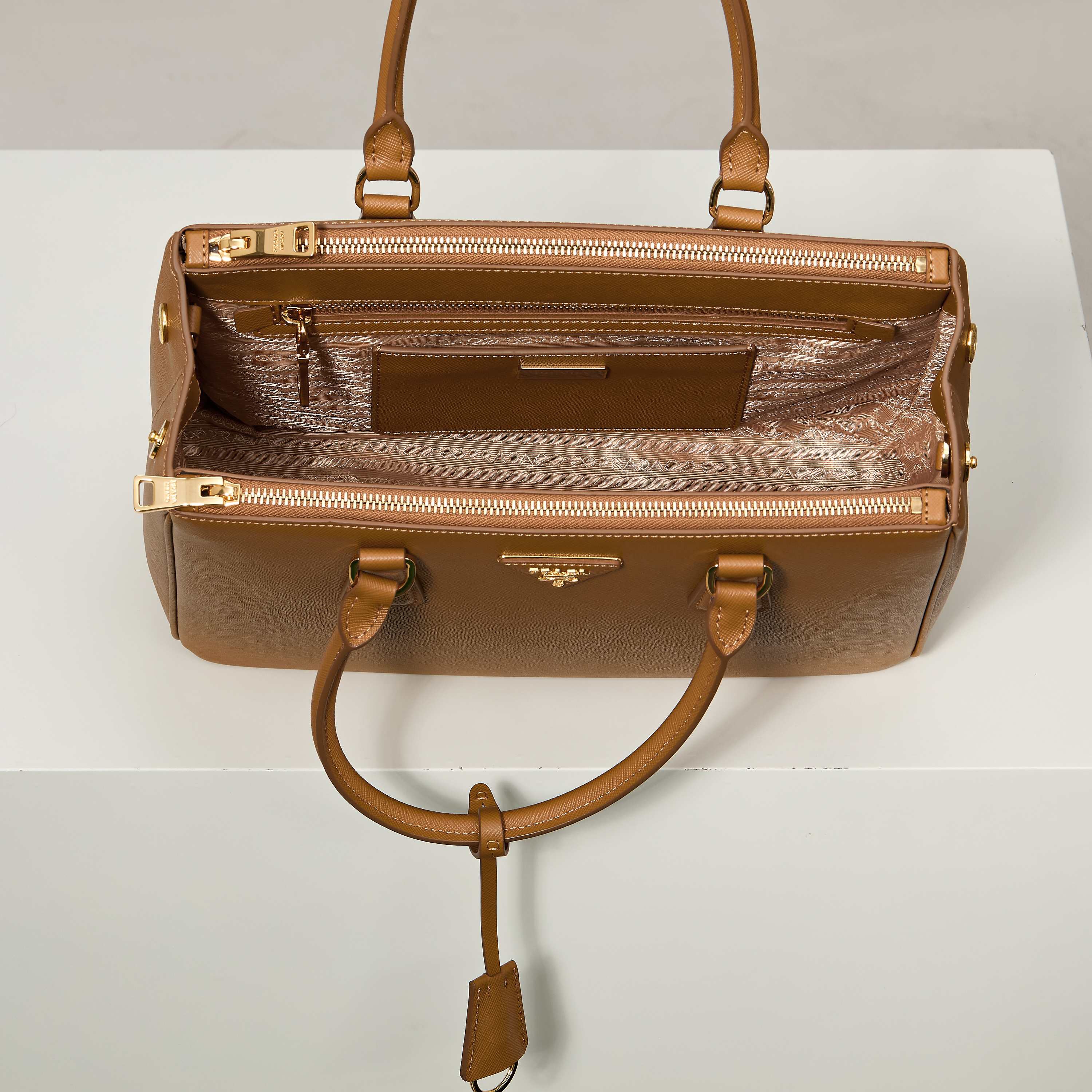 Prada 프라다 갤러리아 1BA274 사피아노 레더 누드 베이지 토트백 32cm 9