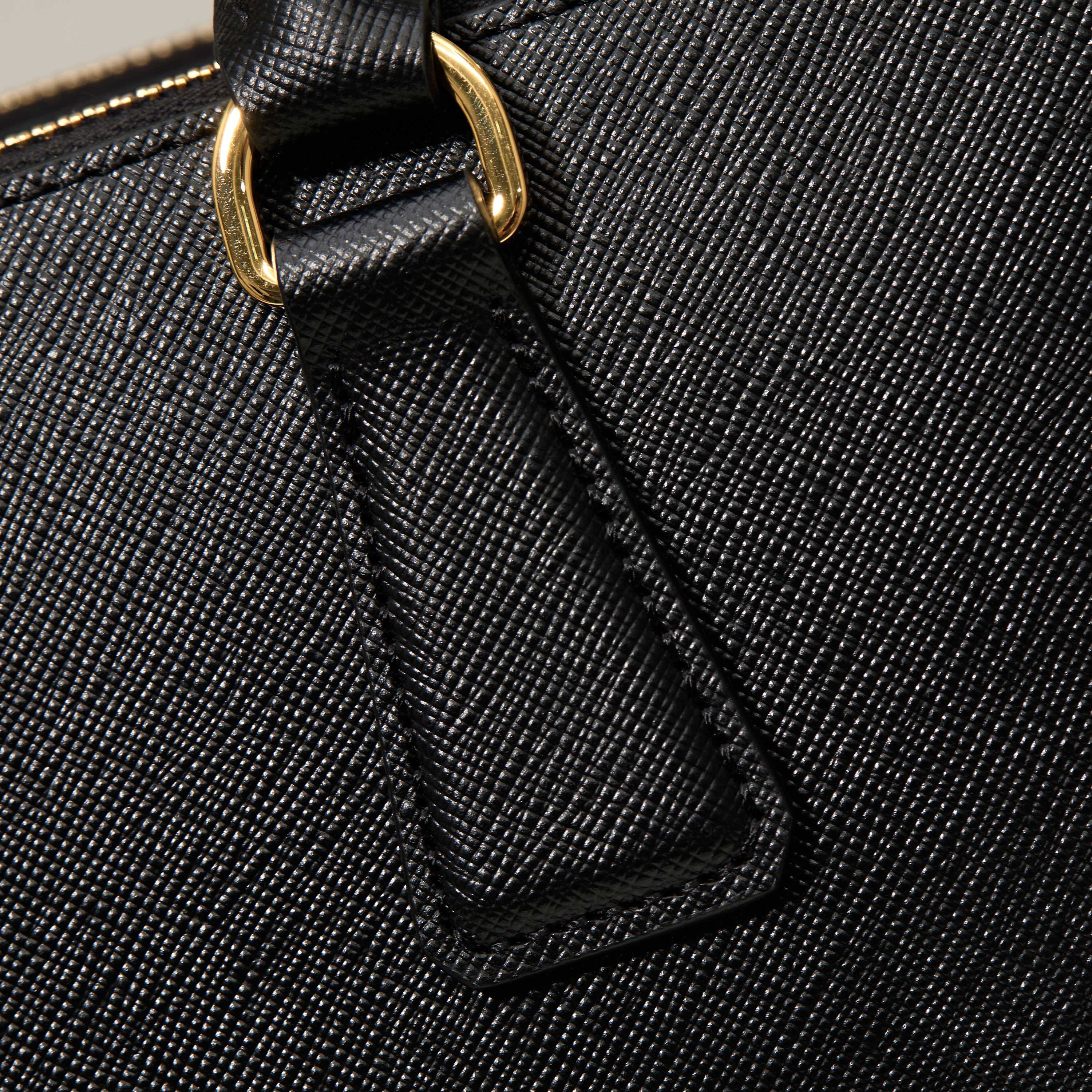 Prada 프라다 갤러리아 1BA274 사피아노 레더 누드 블랙 토트백 32cm 13