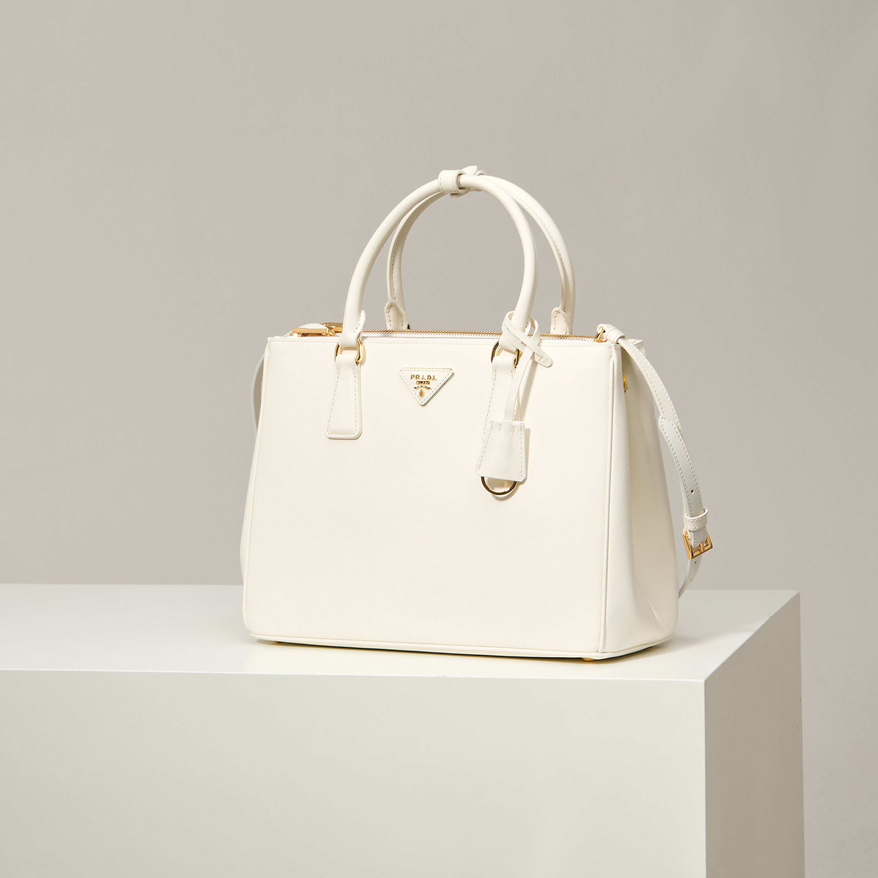 Prada 프라다 갤러리아 1BA274 사피아노 레더 누드 베이지 토트백 32cm 1