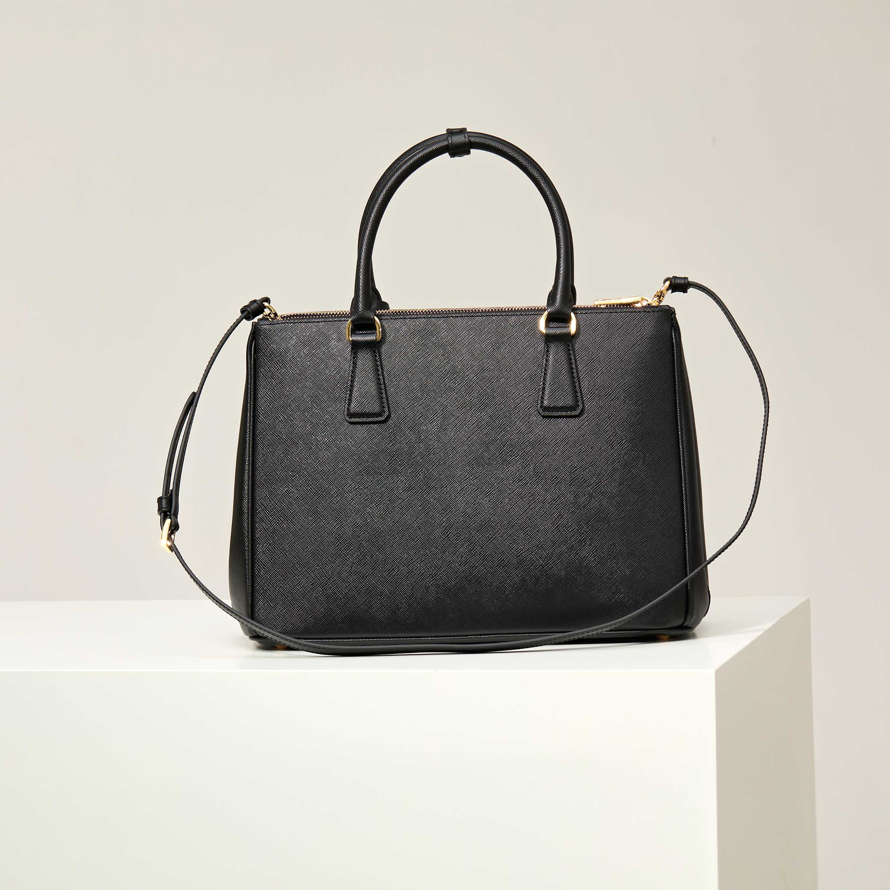 Prada 프라다 갤러리아 미니 탑핸들백 사피아노 레더 캐러멜 브라운 골드 2