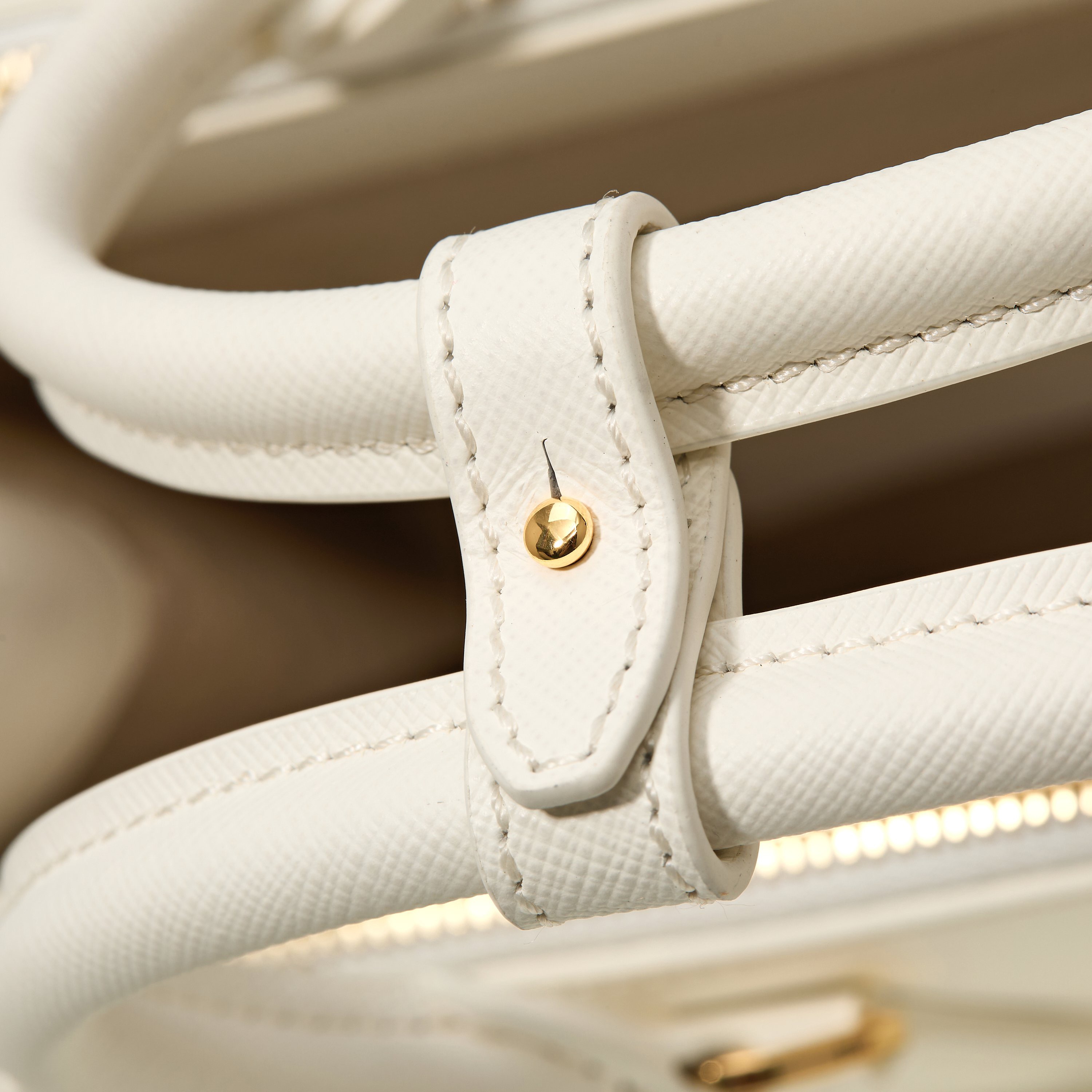 Prada 프라다 갤러리아 미니 탑핸들백 사피아노 레더 캐러멜 브라운 골드 18