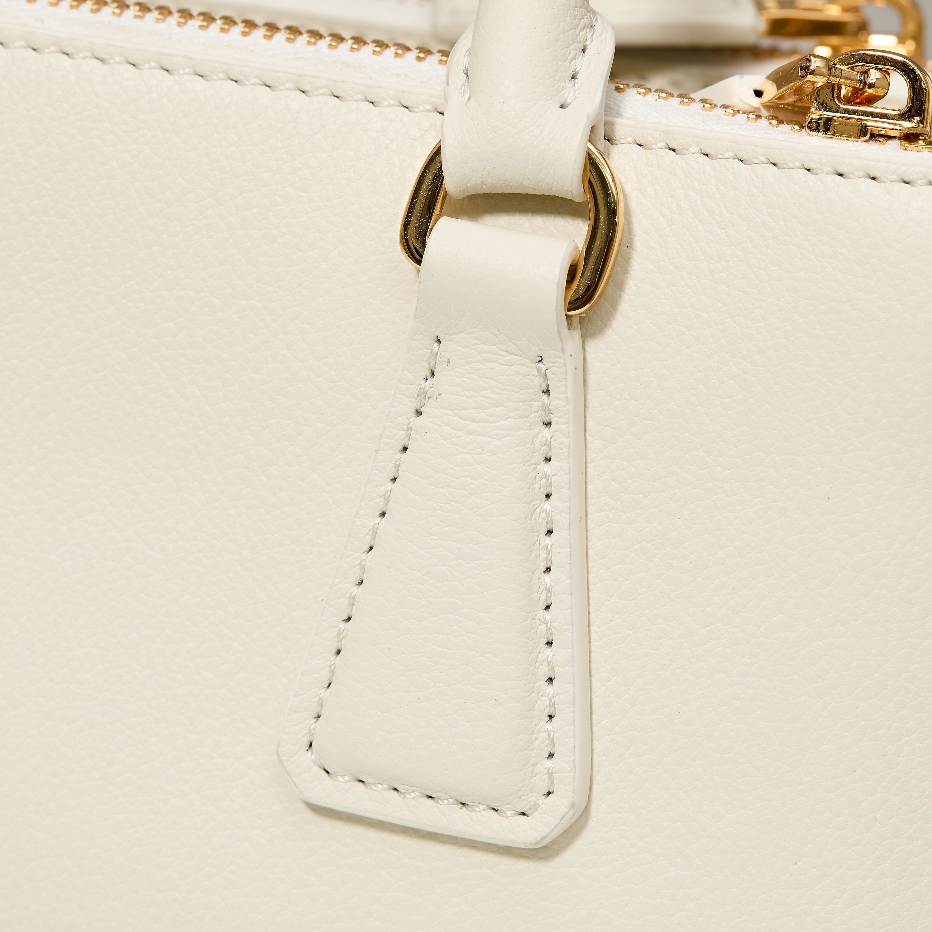 Prada 프라다 갤러리아 스몰 토트백 그레인드 카프스킨 아이보 골드 하드웨어 1BA896 20cm 16